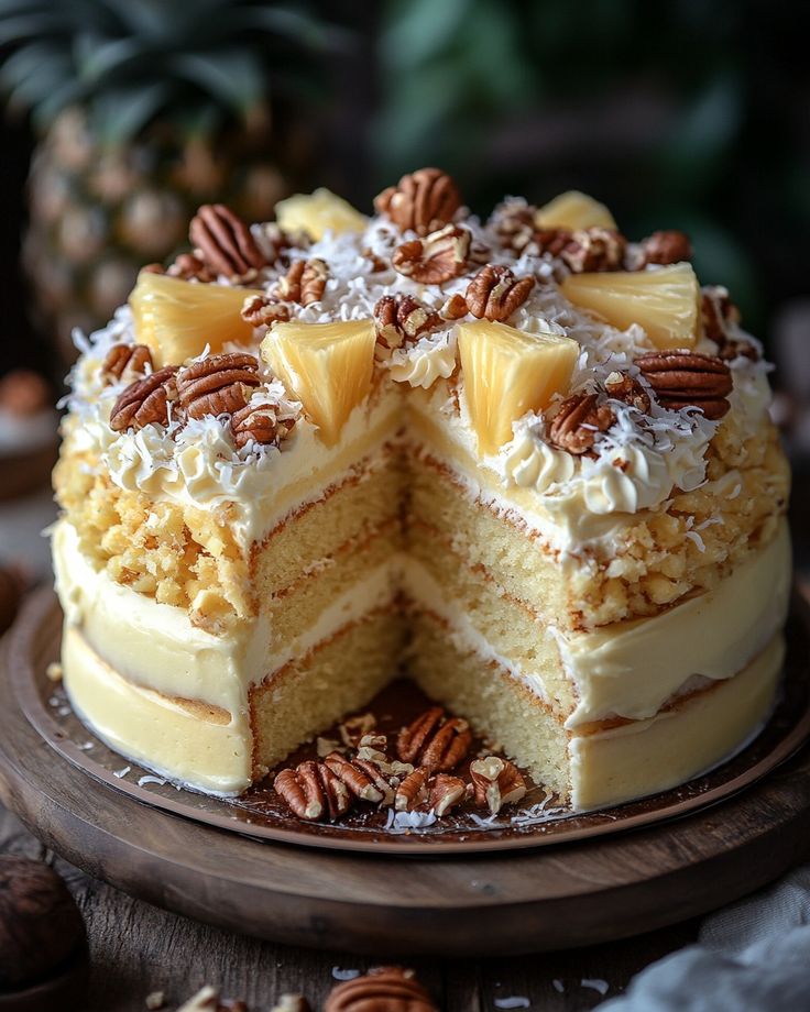 Fresh Pineapple Velvet Shortcake