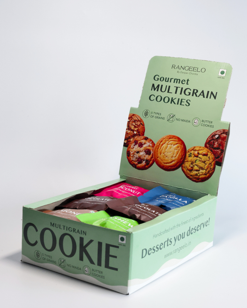 Rangeelo Gourmet Multigrain Cookies - No Maida 5-Grain Variety Pack ...