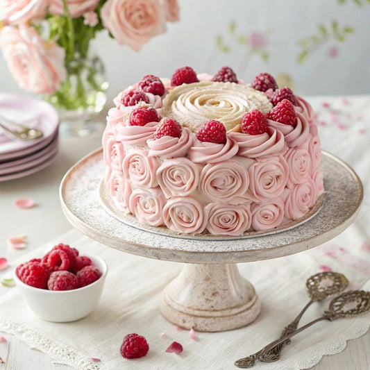 Wild raspberry & Rose cake